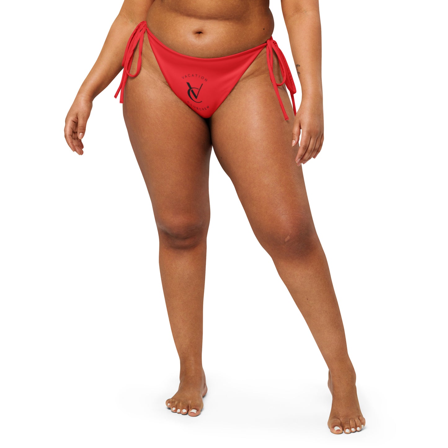Red string bikini bottom