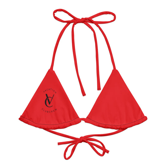 Red string bikini top