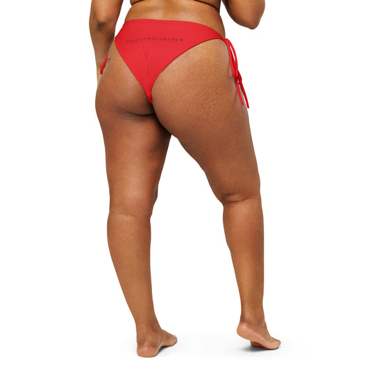 Red string bikini bottom